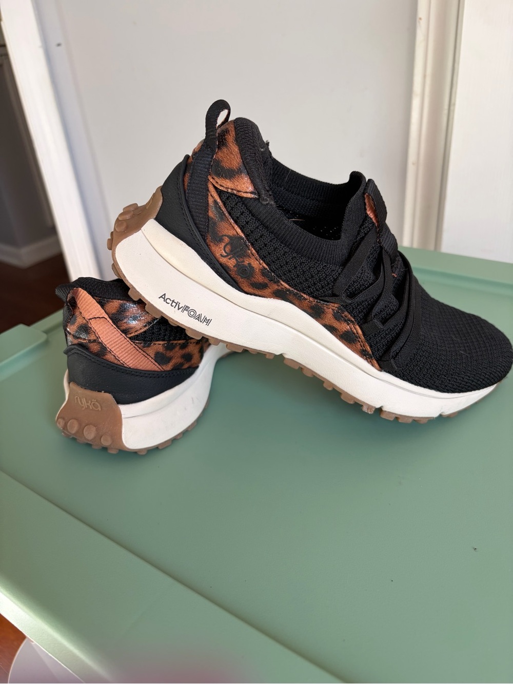 Ryka Leopard slip on sneakers